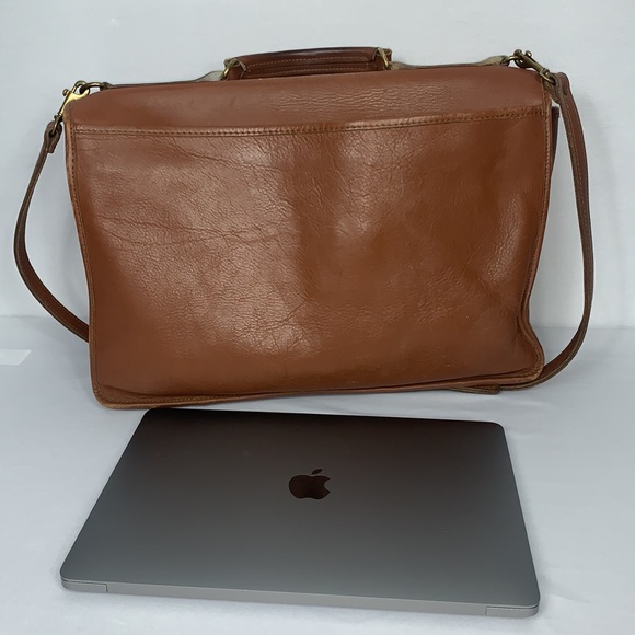 Vintage Jack Georges Diplomat British Brown leather Double Gusseted Briefcase - Picture 4 of 11